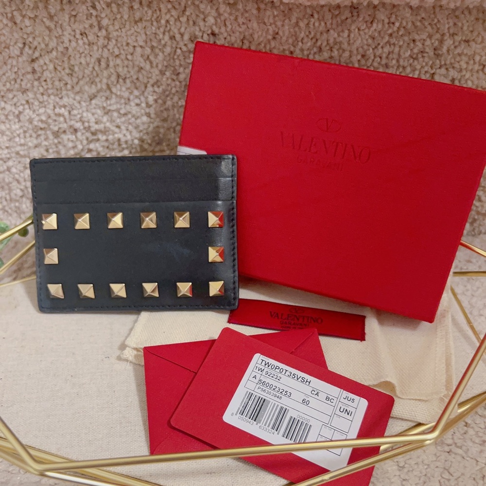 Valentino Rockstud Card Holder